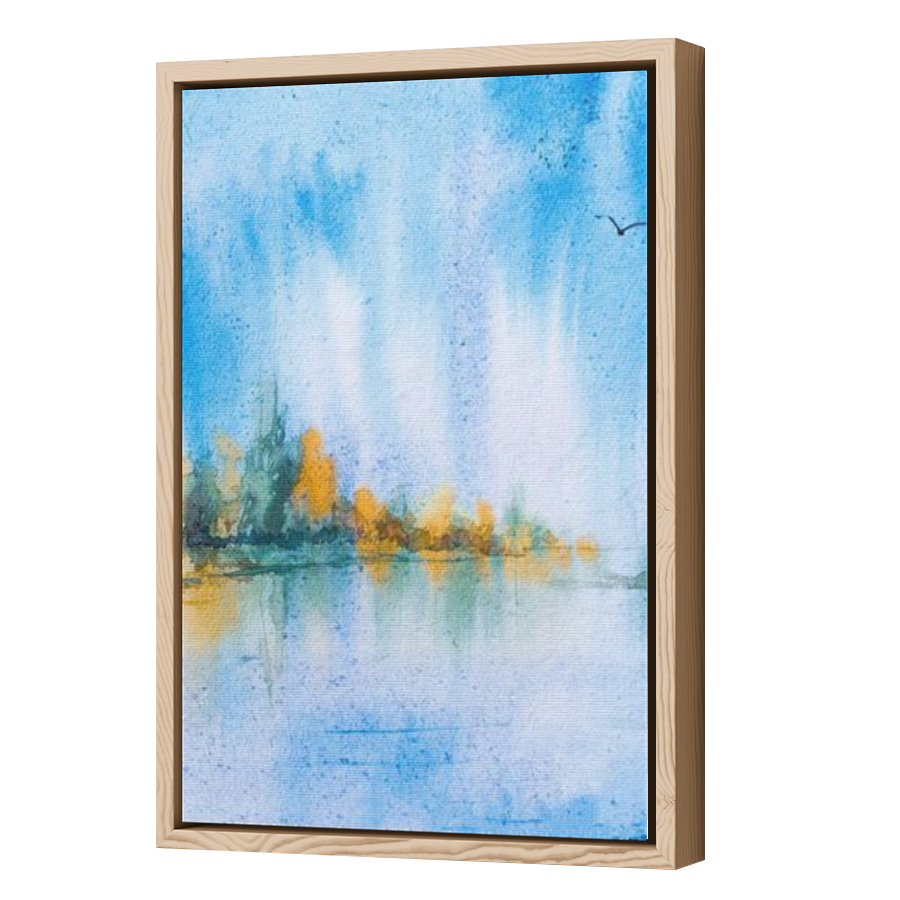 Thumbnail for Canvas - Wood Grain Floating Frame