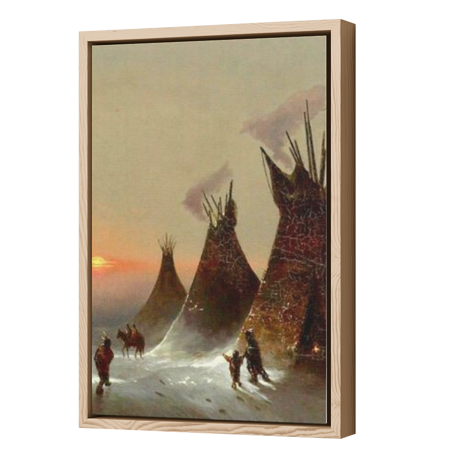 Thumbnail for Canvas - Wood Grain Floating Frame