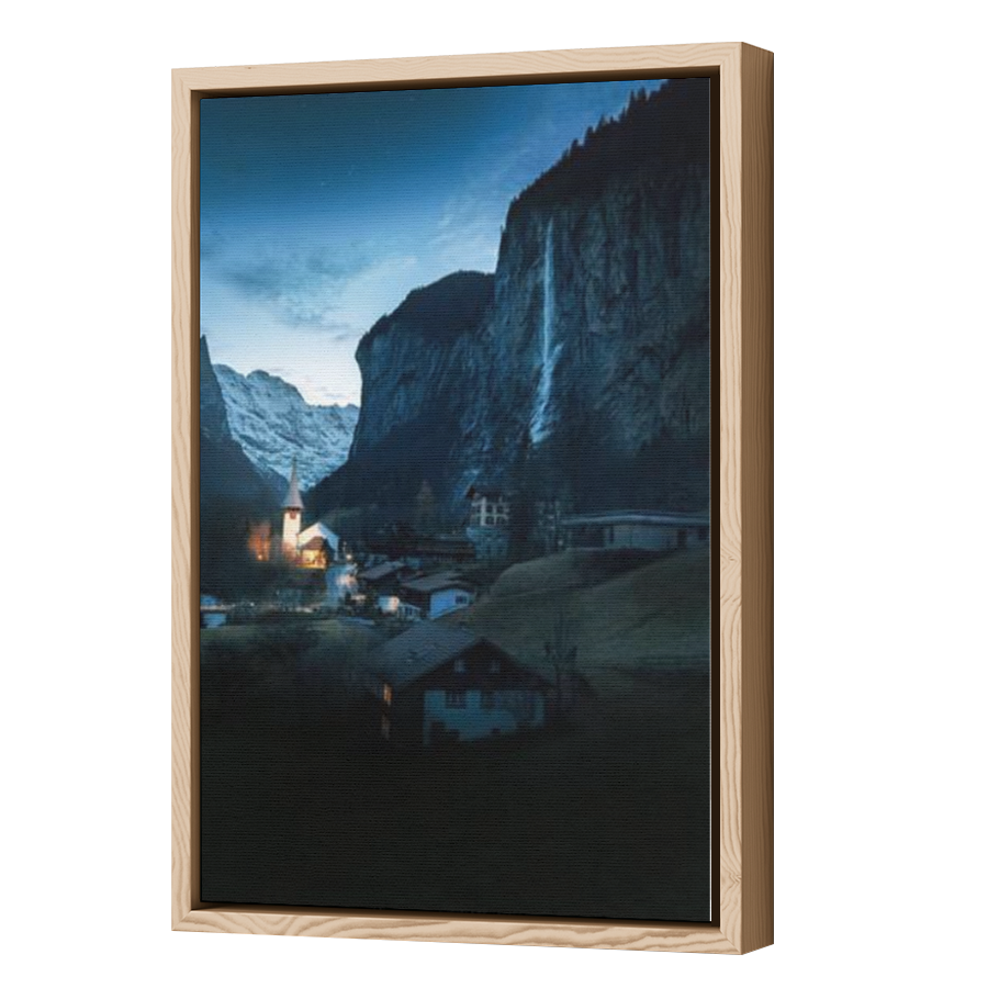 Thumbnail for Canvas - Wood Grain Floating Frame