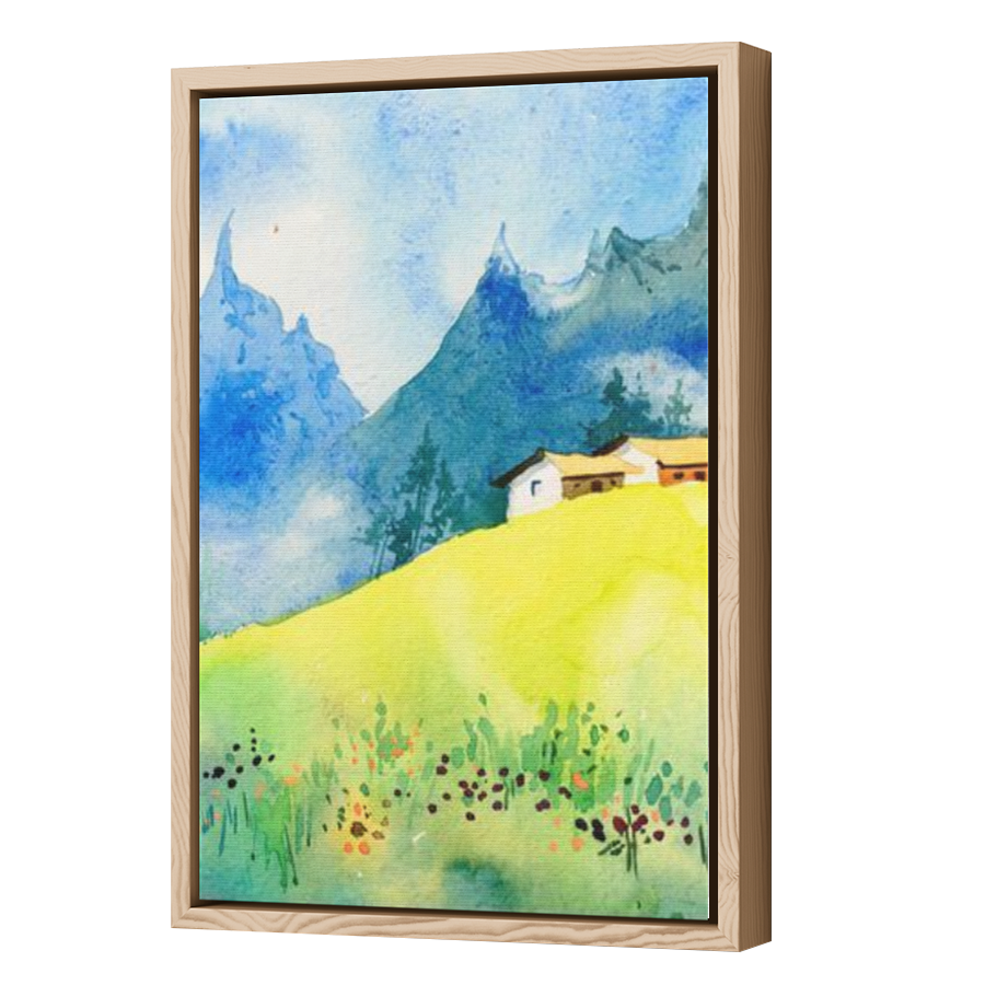 Thumbnail for Canvas - Wood Grain Floating Frame