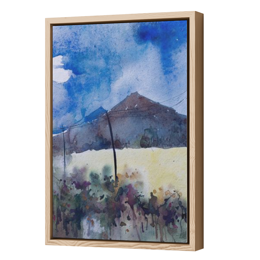 Thumbnail for Canvas - Wood Grain Floating Frame