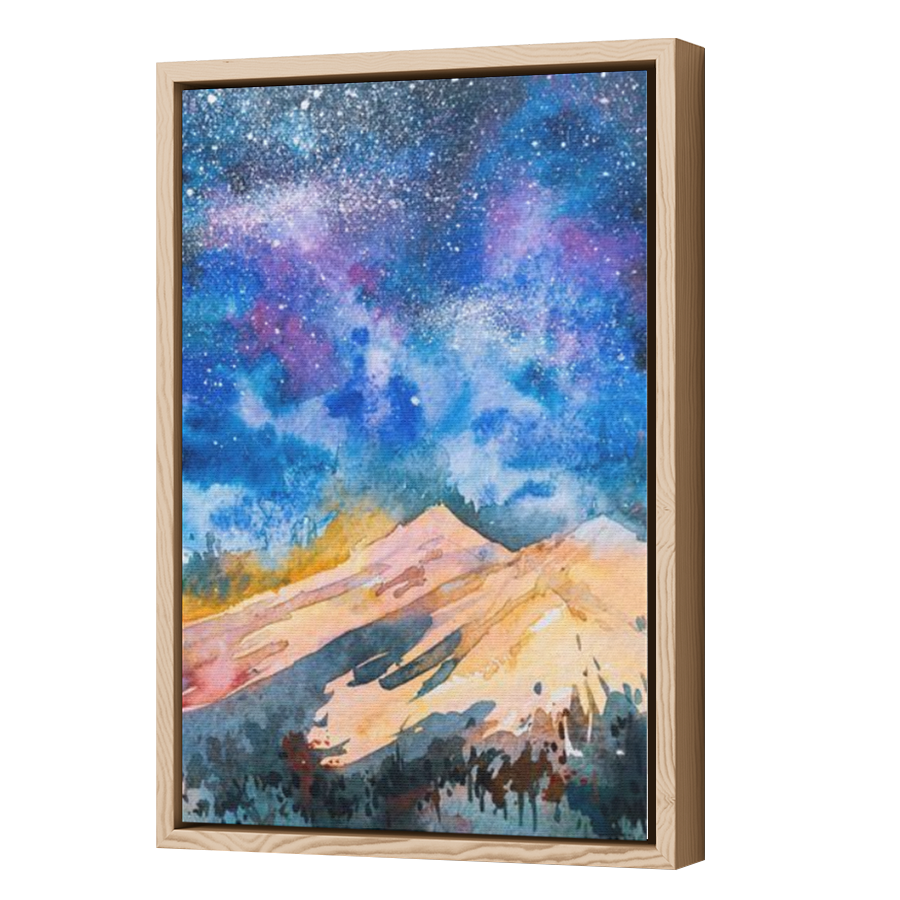 Thumbnail for Canvas - Wood Grain Floating Frame