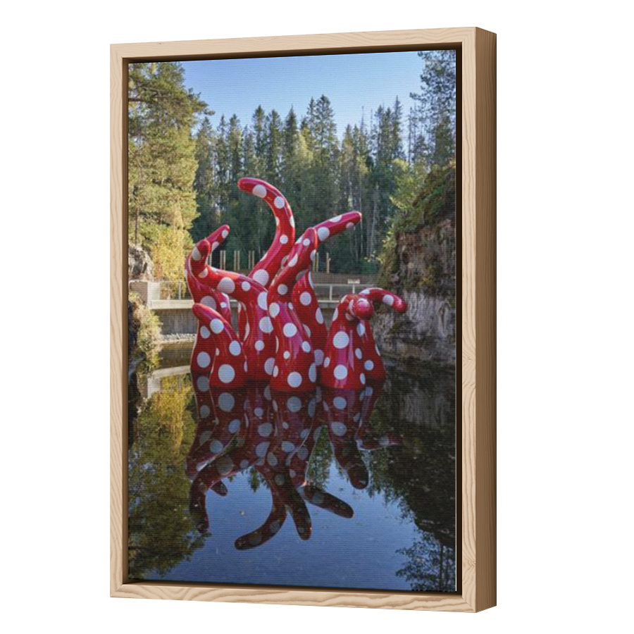 Thumbnail for Canvas - Wood Grain Floating Frame