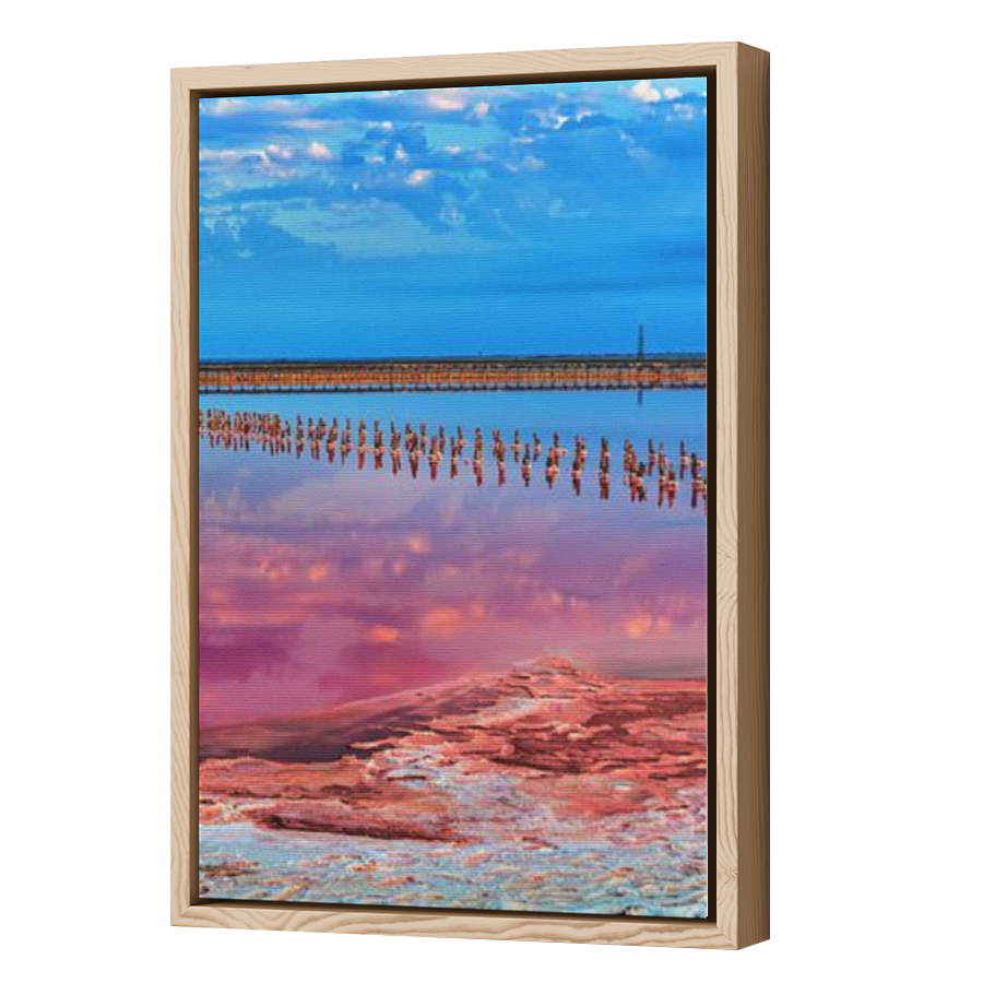 Thumbnail for Canvas - Wood Grain Floating Frame