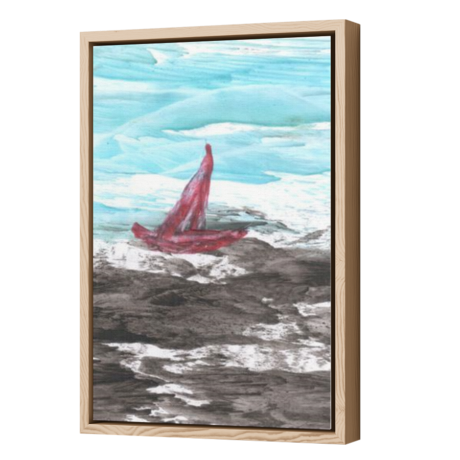 Thumbnail for Canvas - Wood Grain Floating Frame