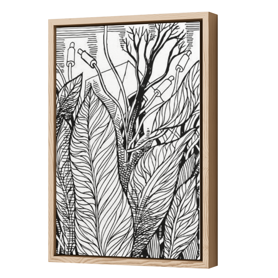 Thumbnail for Canvas - Wood Grain Floating Frame