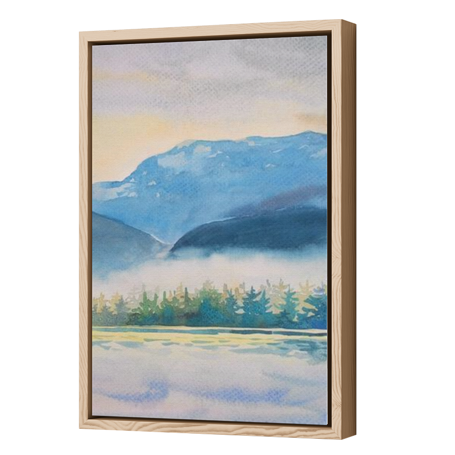 Thumbnail for Canvas - Wood Grain Floating Frame
