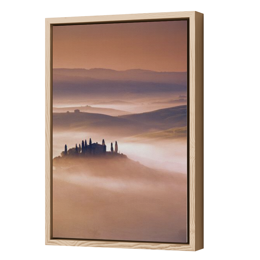 Thumbnail for Canvas - Wood Grain Floating Frame