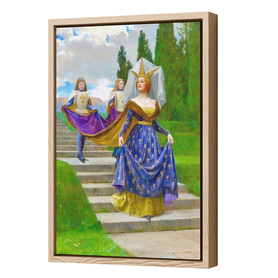 Thumbnail for Canvas - Wood Grain Floating Frame