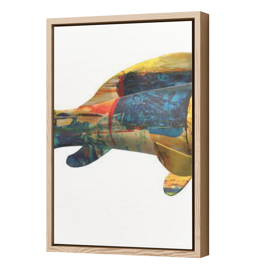 Thumbnail for Canvas - Wood Grain Floating Frame