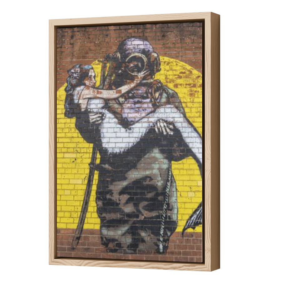 Thumbnail for Canvas - Wood Grain Floating Frame