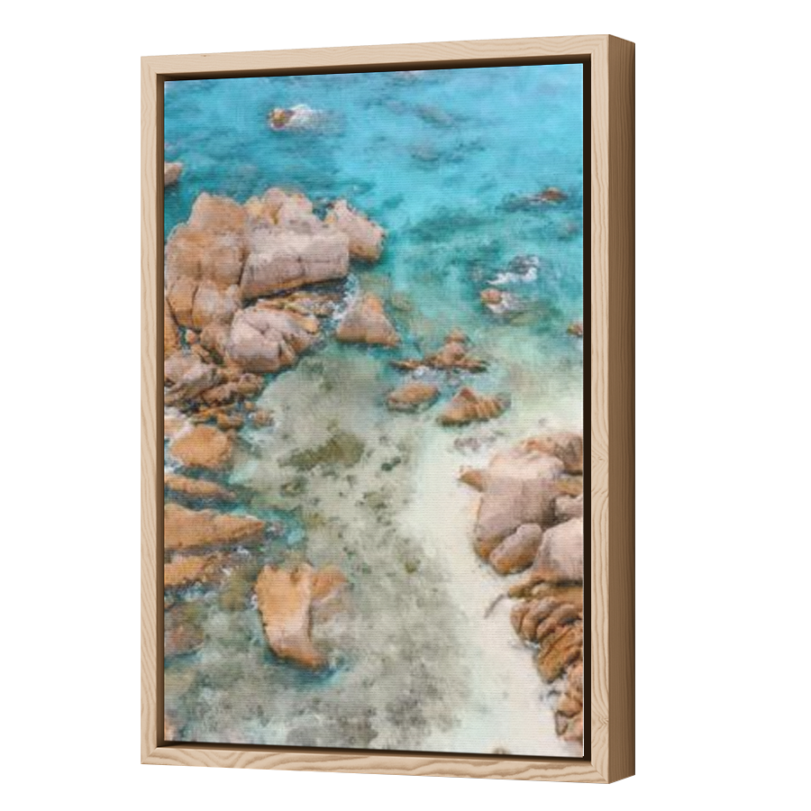 Thumbnail for Canvas - Wood Grain Floating Frame