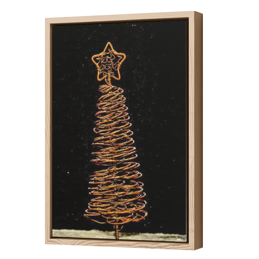 Thumbnail for Canvas - Wood Grain Floating Frame