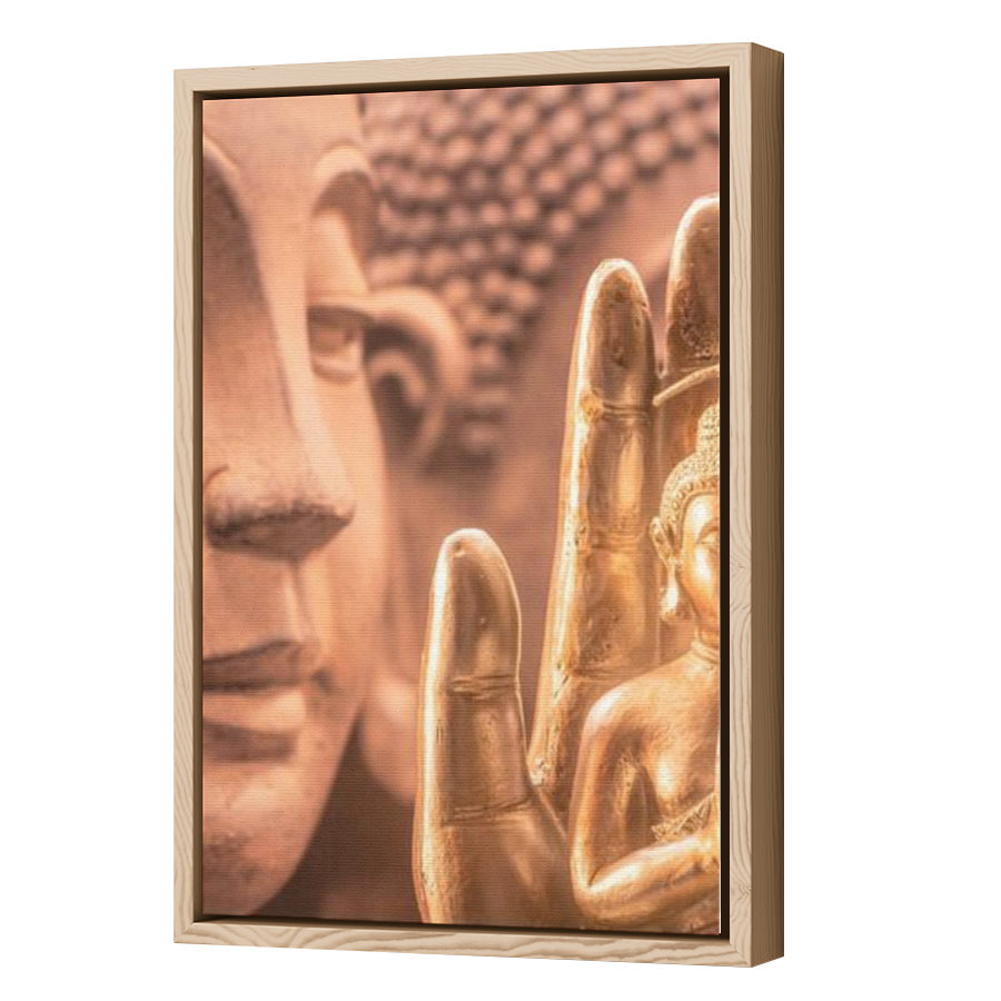 Thumbnail for Canvas - Wood Grain Floating Frame