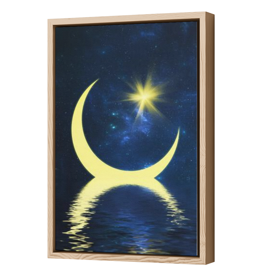 Thumbnail for Canvas - Wood Grain Floating Frame