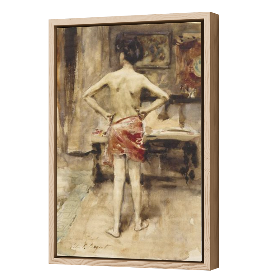 Thumbnail for Canvas - Wood Grain Floating Frame