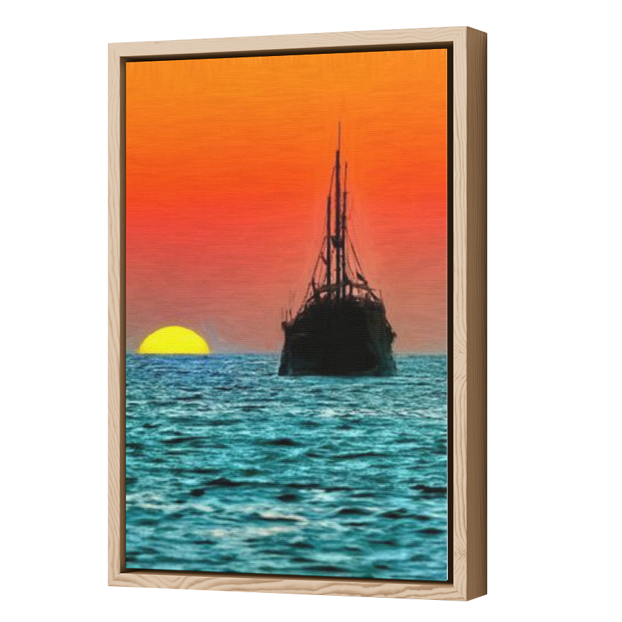 Thumbnail for Canvas - Wood Grain Floating Frame