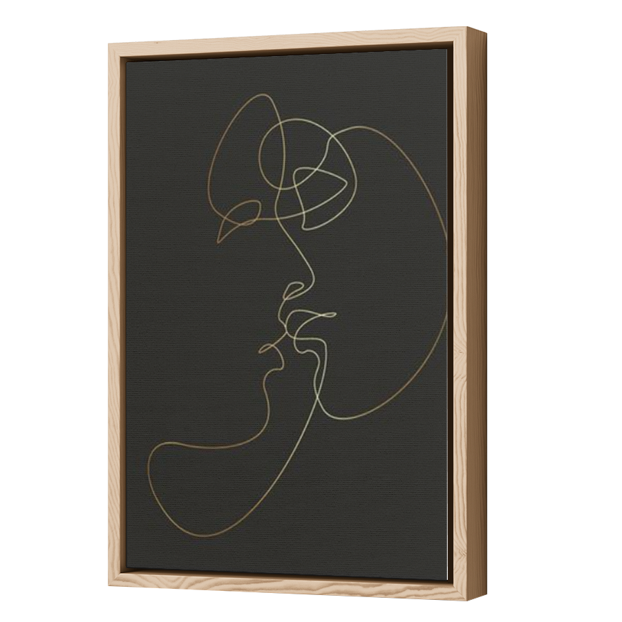 Thumbnail for Canvas - Wood Grain Floating Frame