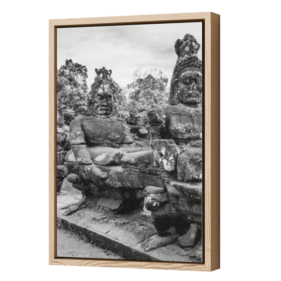 Thumbnail for Canvas - Wood Grain Floating Frame