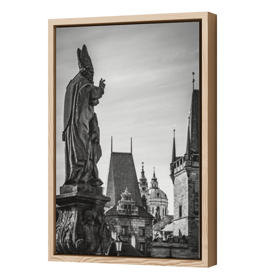 Thumbnail for Canvas - Wood Grain Floating Frame
