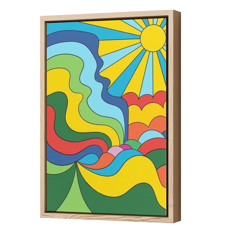 Thumbnail for Canvas - Wood Grain Floating Frame