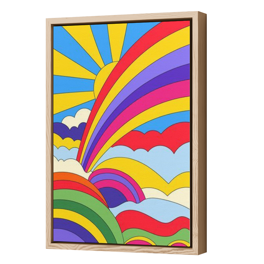 Thumbnail for Canvas - Wood Grain Floating Frame