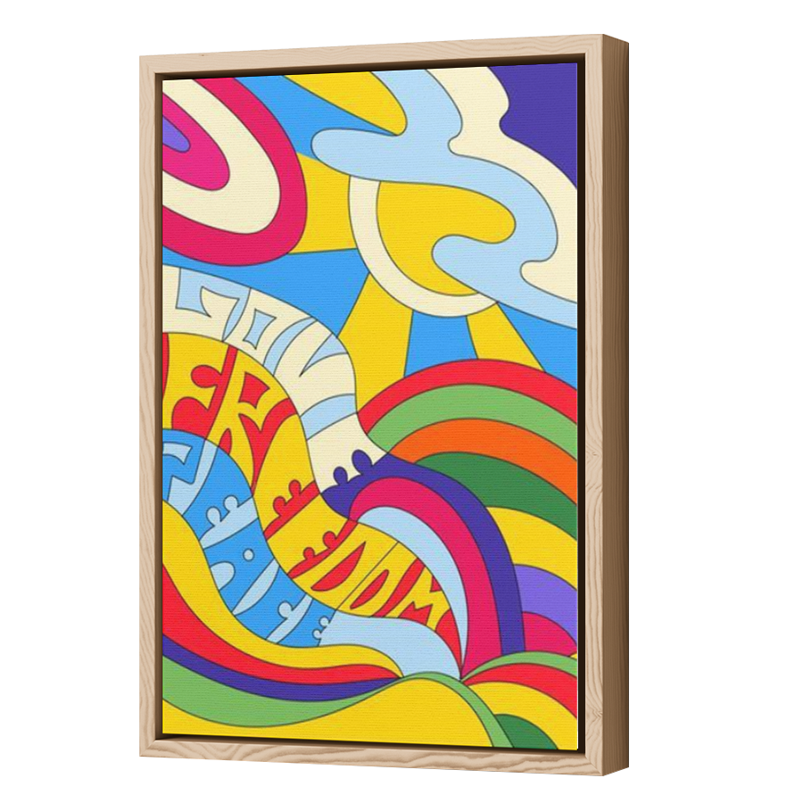 Thumbnail for Canvas - Wood Grain Floating Frame