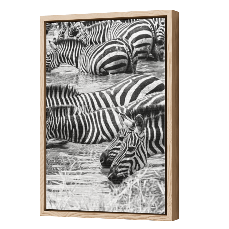 Thumbnail for Canvas - Wood Grain Floating Frame