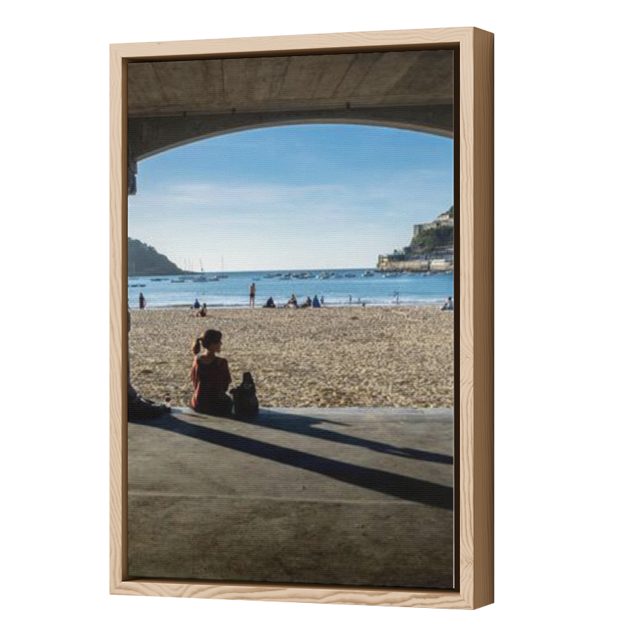 Thumbnail for Canvas - Wood Grain Floating Frame