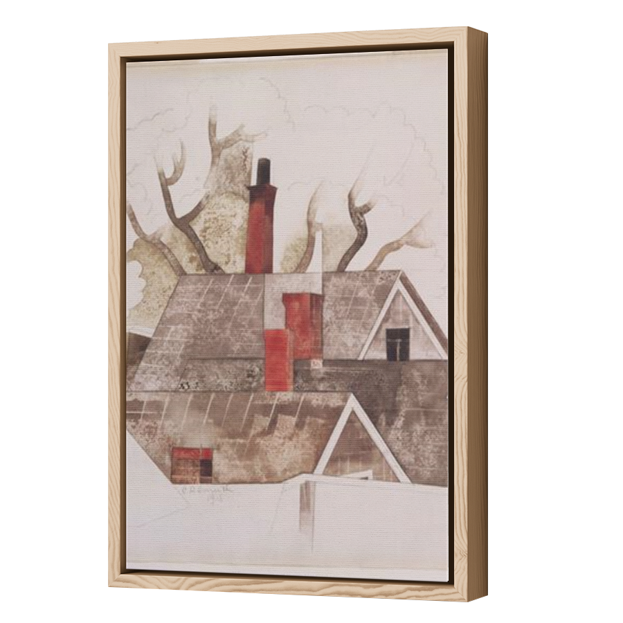Thumbnail for Canvas - Wood Grain Floating Frame