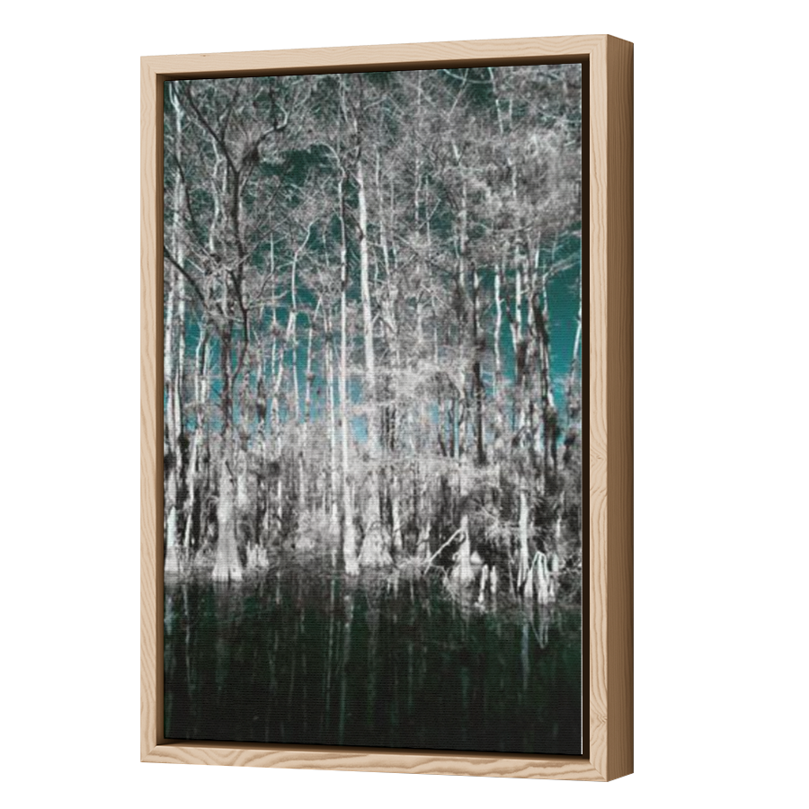 Thumbnail for Canvas - Wood Grain Floating Frame