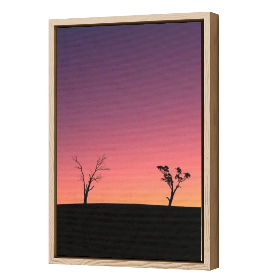 Thumbnail for Canvas - Wood Grain Floating Frame