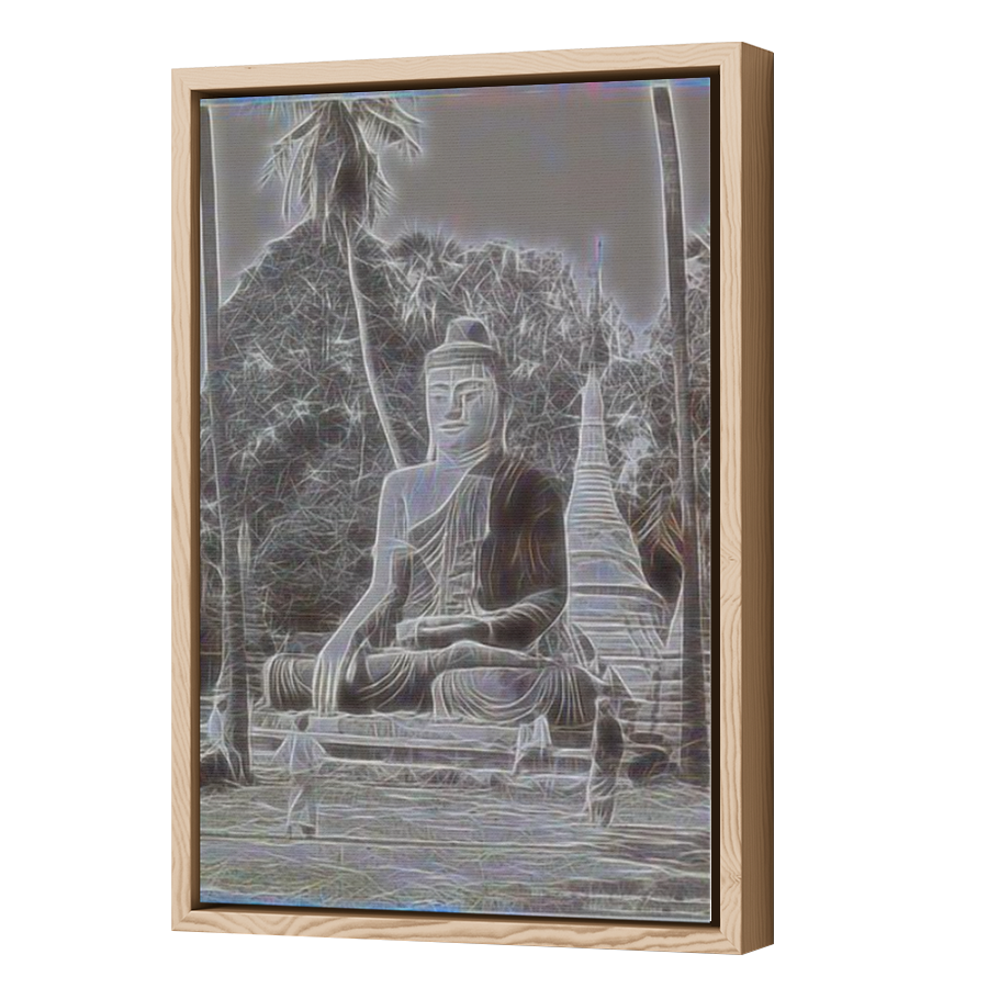 Thumbnail for Canvas - Wood Grain Floating Frame