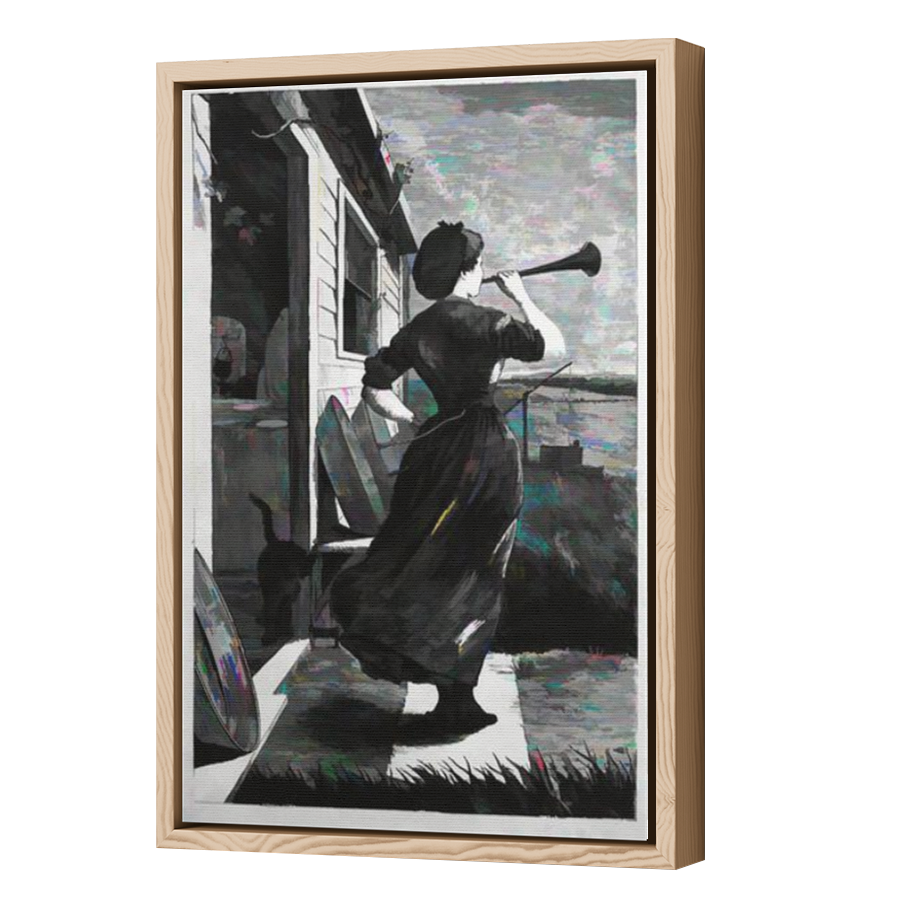 Thumbnail for Canvas - Wood Grain Floating Frame
