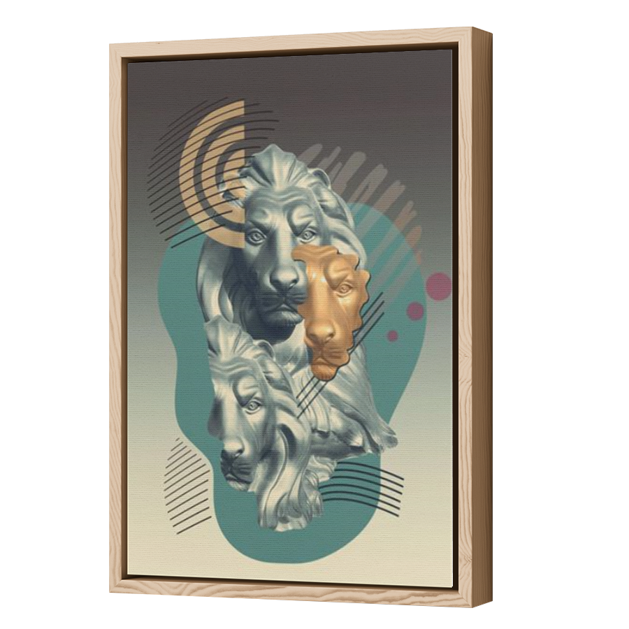 Thumbnail for Canvas - Wood Grain Floating Frame
