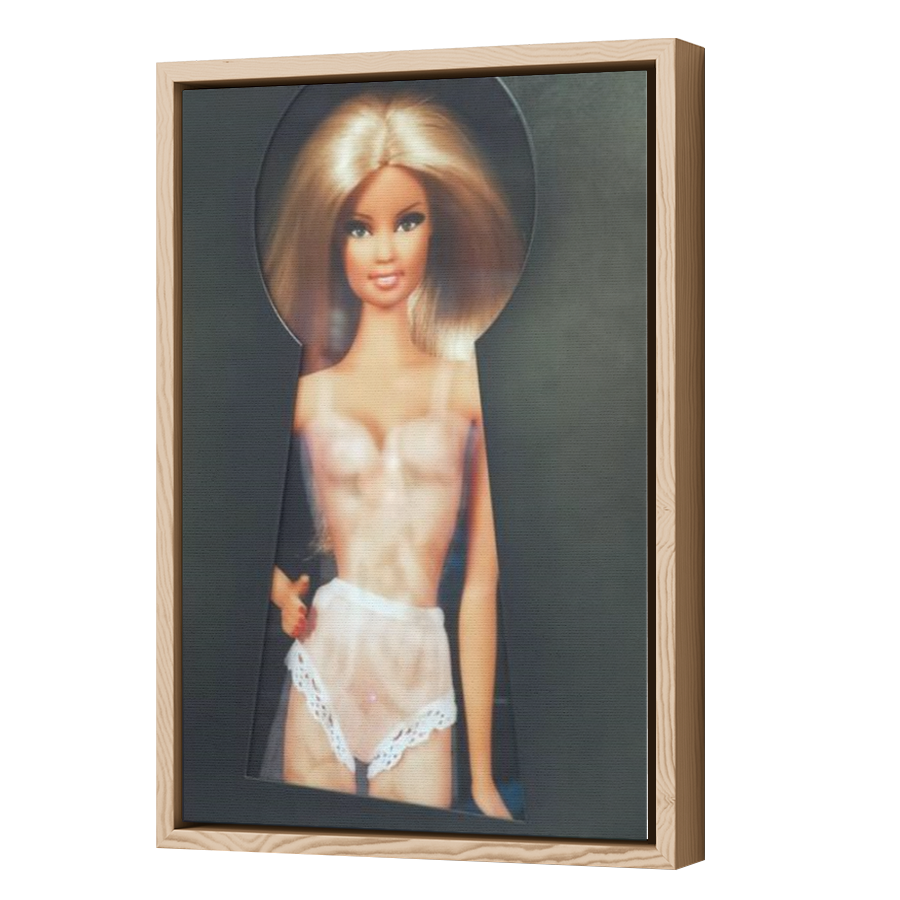 Thumbnail for Canvas - Wood Grain Floating Frame