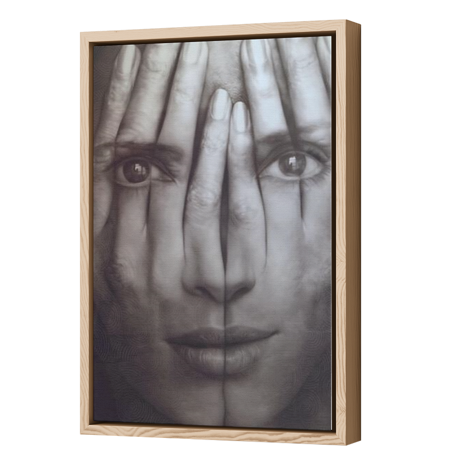 Thumbnail for Canvas - Wood Grain Floating Frame