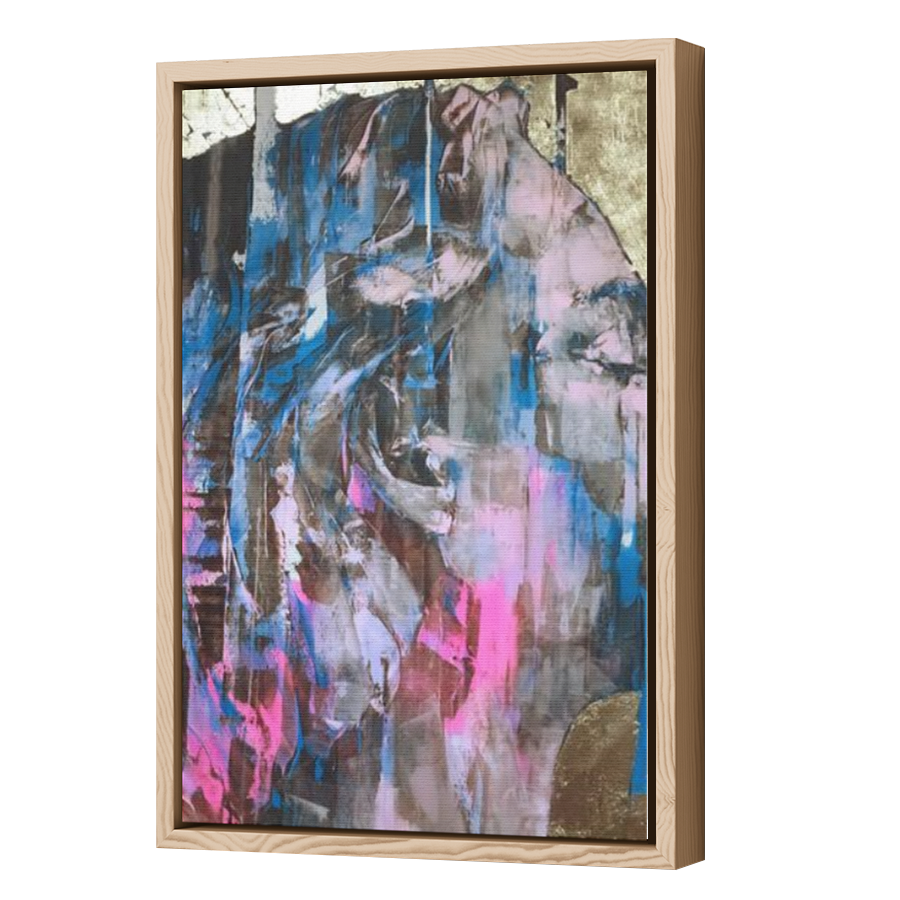 Thumbnail for Canvas - Wood Grain Floating Frame