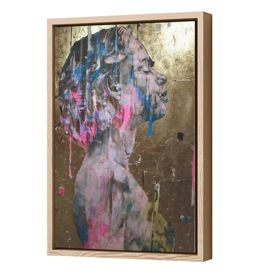 Thumbnail for Canvas - Wood Grain Floating Frame