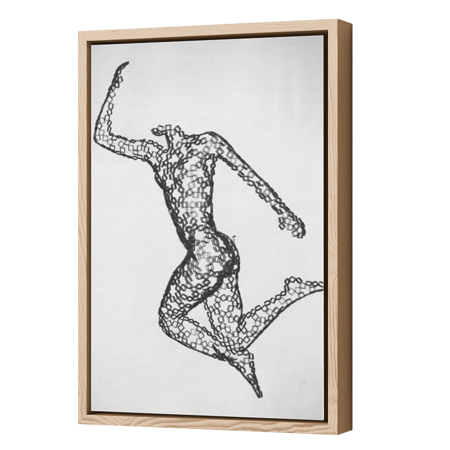 Thumbnail for Canvas - Wood Grain Floating Frame