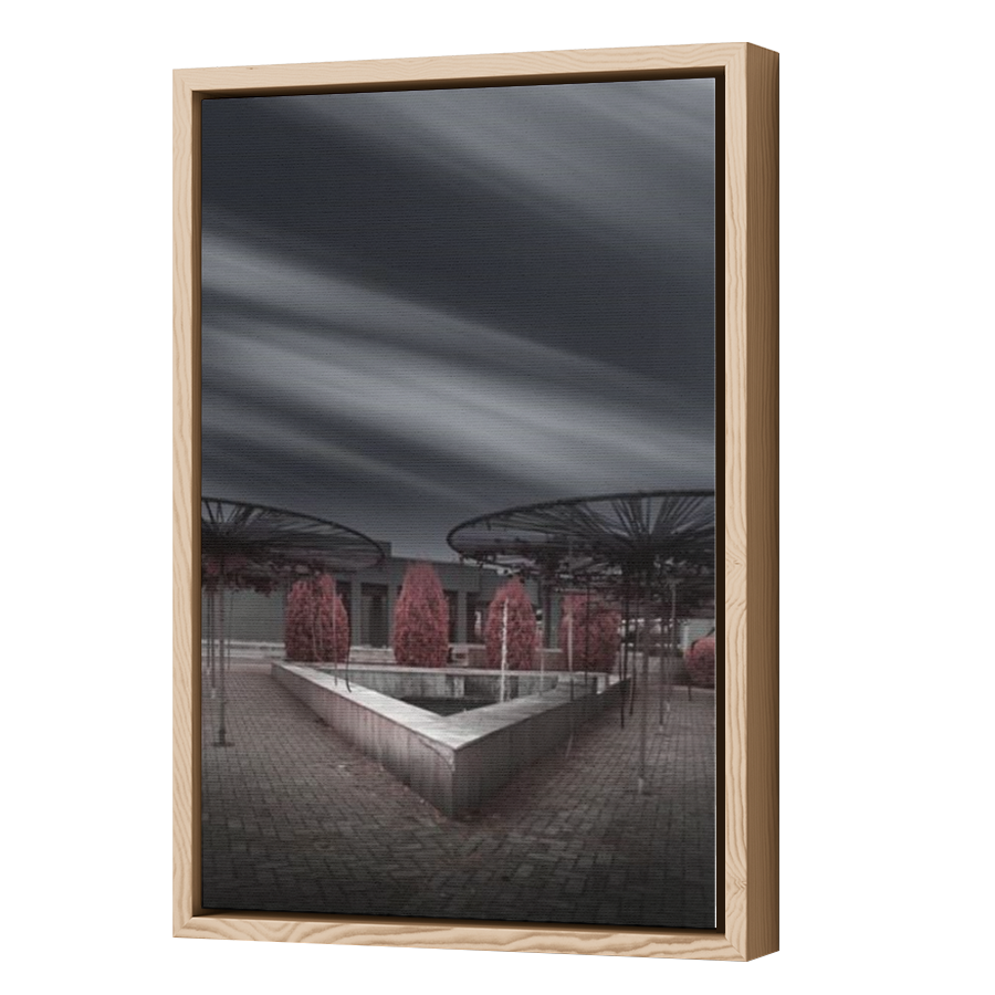 Thumbnail for Canvas - Wood Grain Floating Frame