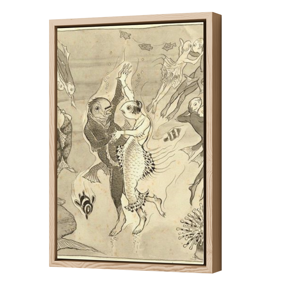 Thumbnail for Canvas - Wood Grain Floating Frame
