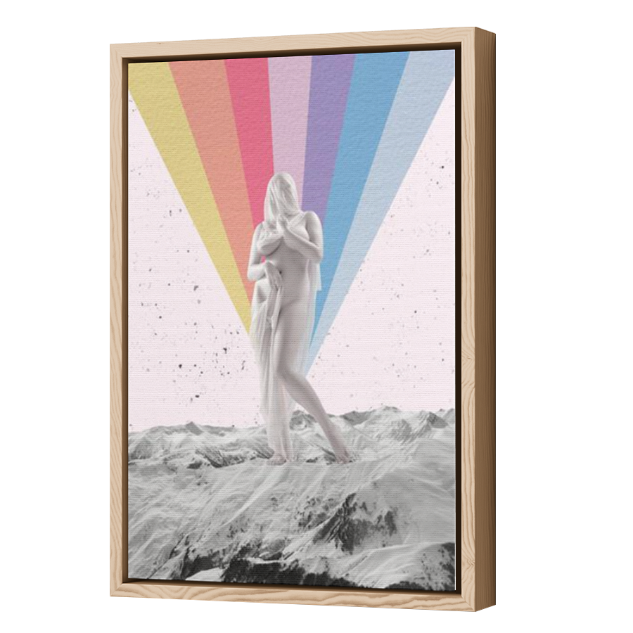 Thumbnail for Canvas - Wood Grain Floating Frame