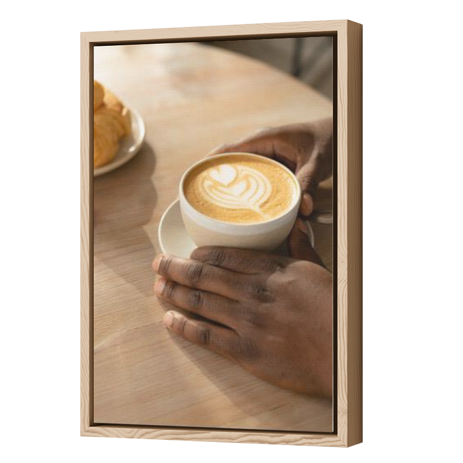 Thumbnail for Canvas - Wood Grain Floating Frame