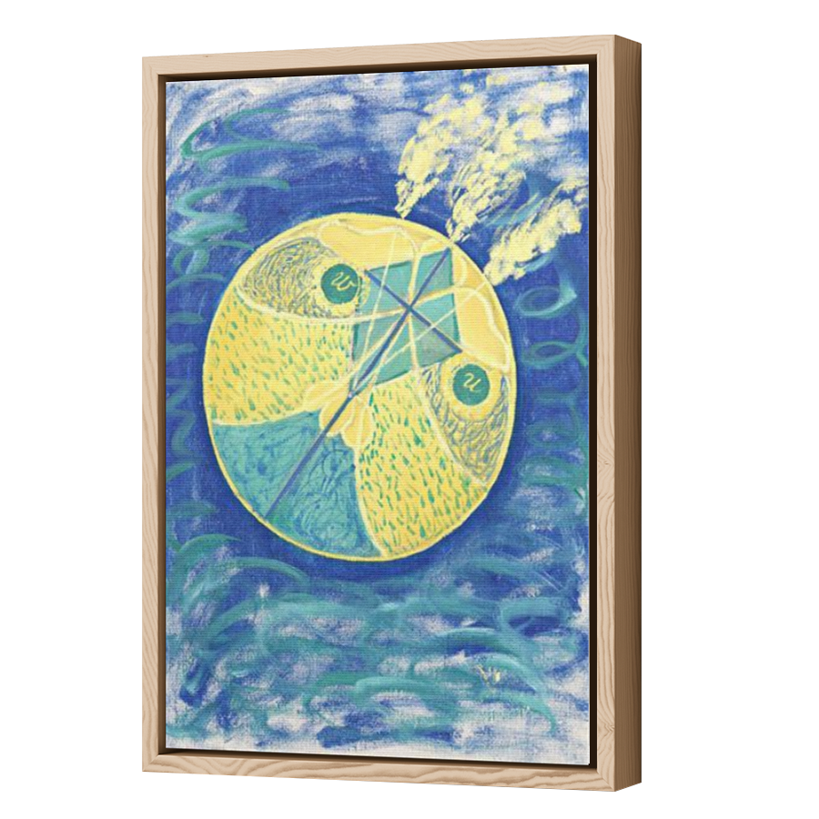 Thumbnail for Canvas - Wood Grain Floating Frame