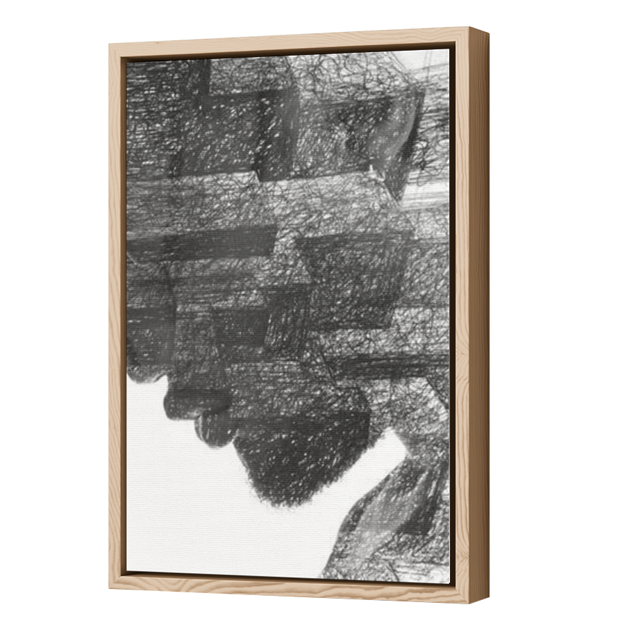 Thumbnail for Canvas - Wood Grain Floating Frame