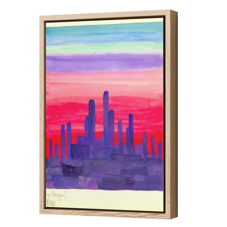 Thumbnail for Canvas - Wood Grain Floating Frame