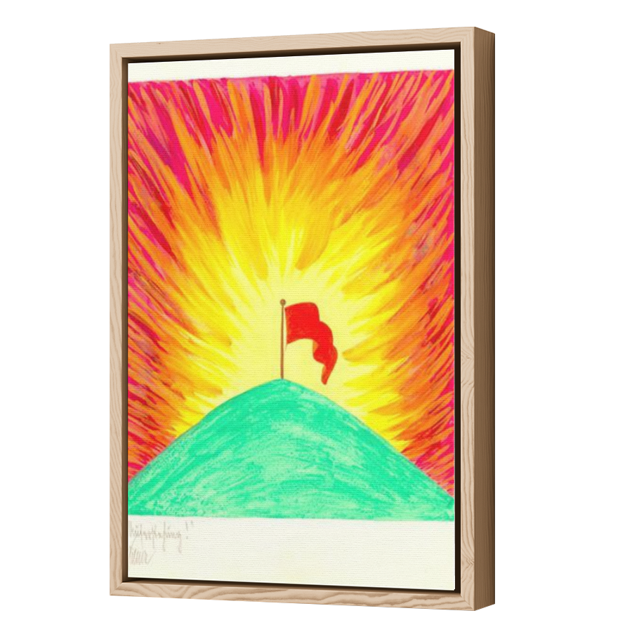 Thumbnail for Canvas - Wood Grain Floating Frame