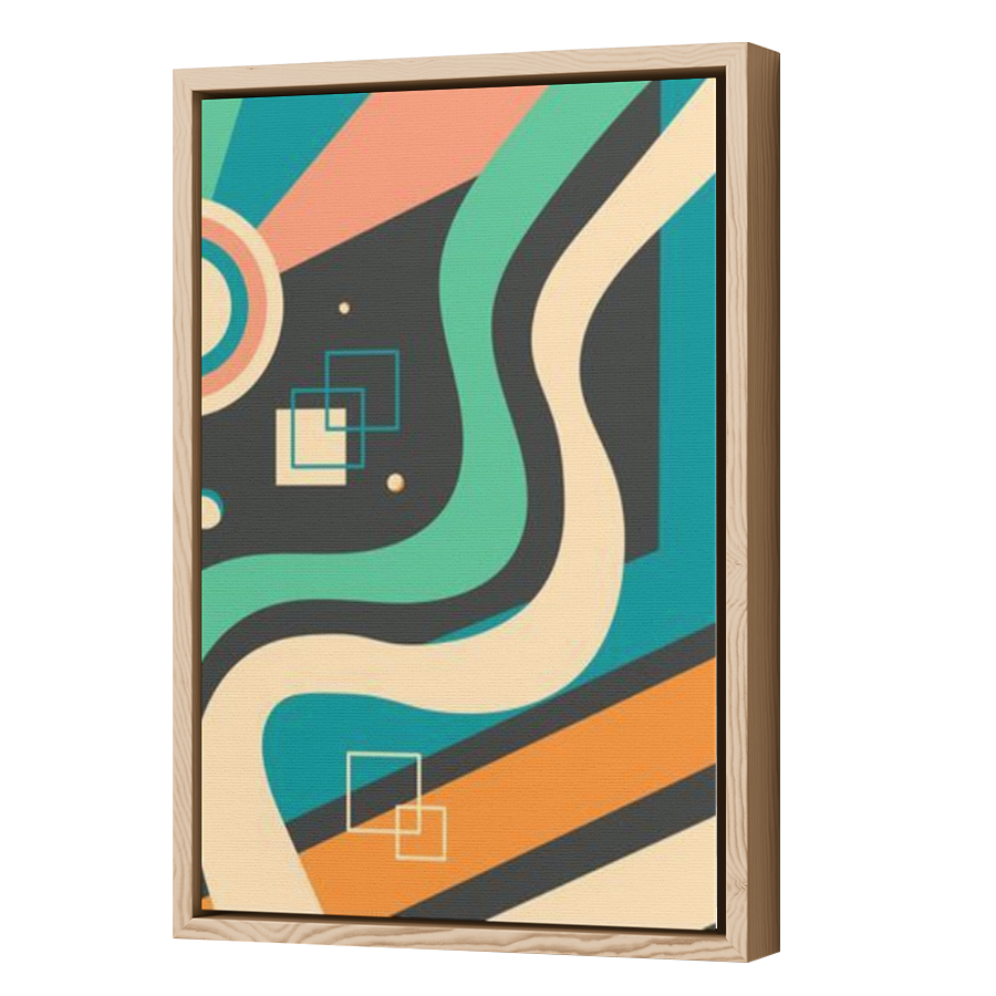 Thumbnail for Canvas - Wood Grain Floating Frame
