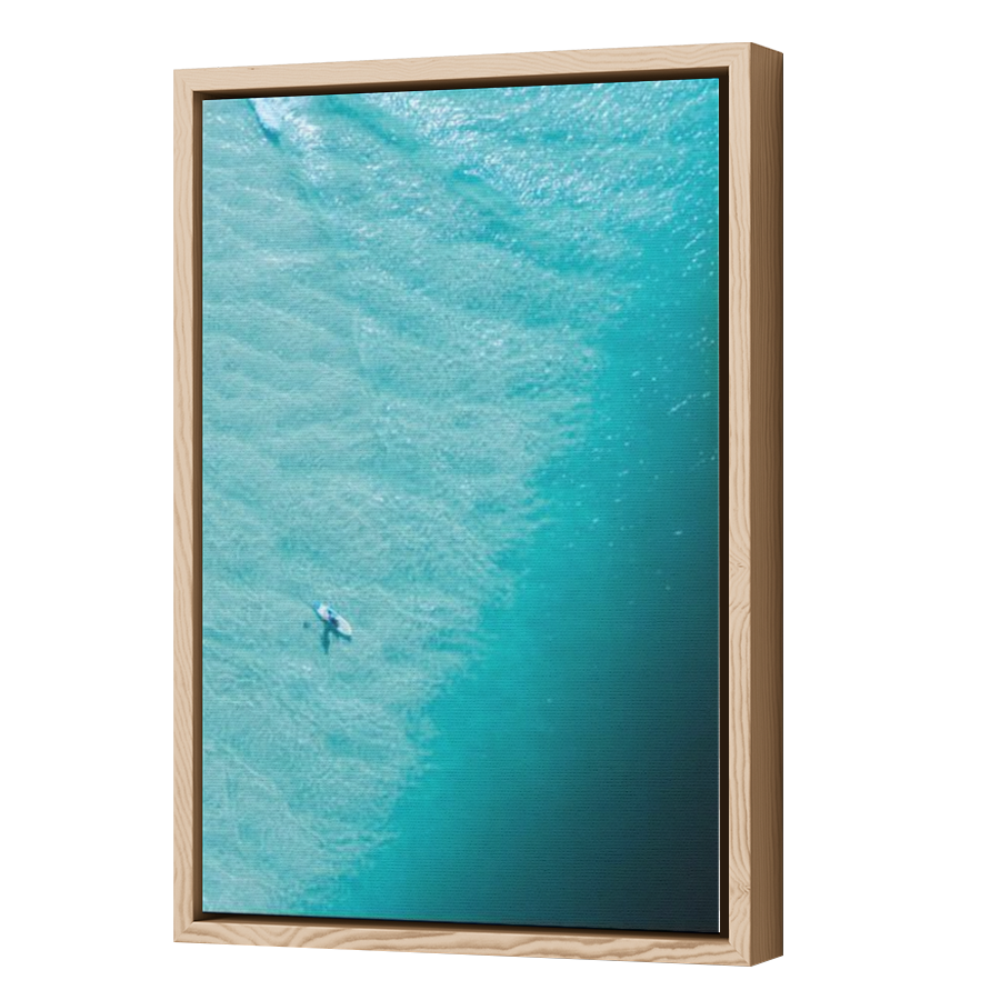 Thumbnail for Canvas - Wood Grain Floating Frame